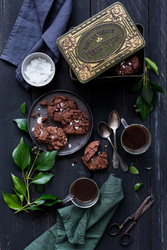 Cookies tout chocolat à la fleur de sel